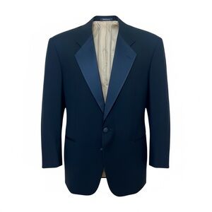 🕴️ Perry Ellis Vintage Tuxedo Jacket | USA Made | Black Satin Lapel | 43S